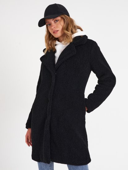 Płaszcz ze sztucznego futra dla kobiet