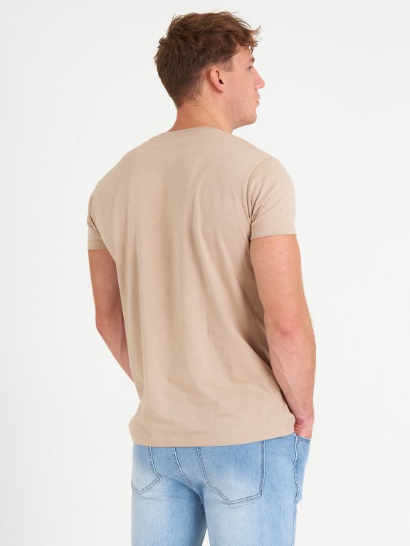 Bawełniana koszulka basic z krótkim rękawem