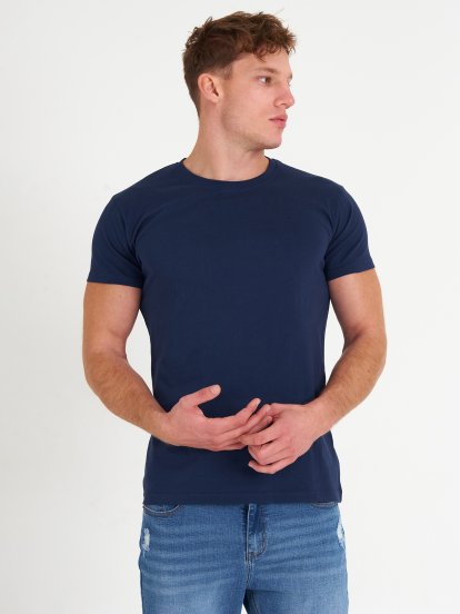 Základné bavlnené tričko s krátkym rukávom