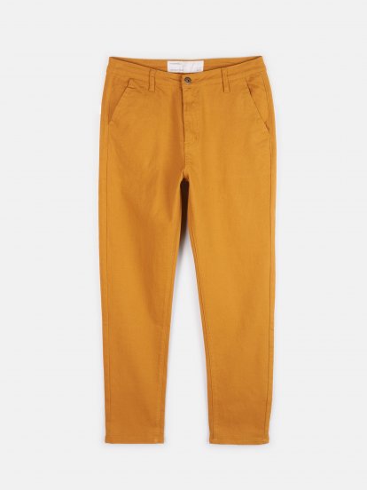 Straight slim chino trousers