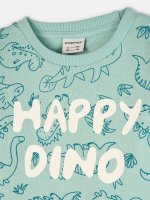 Cotton sweatshirt with dino print