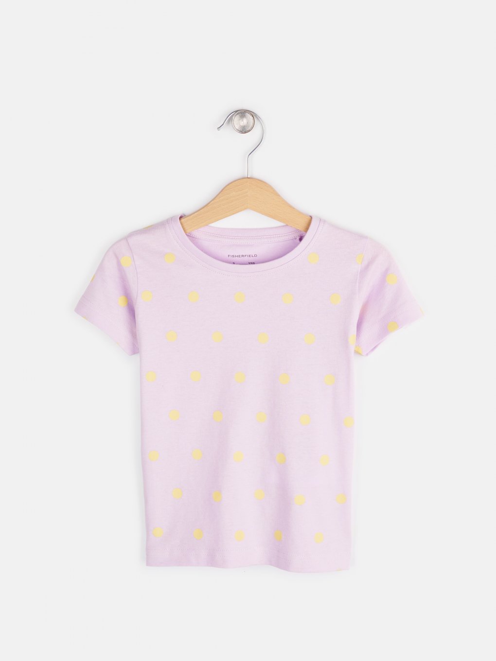 Polka dot print cotton t-shirt
