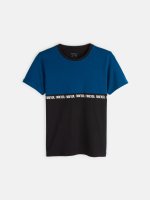 Colour block cotton t-shirt