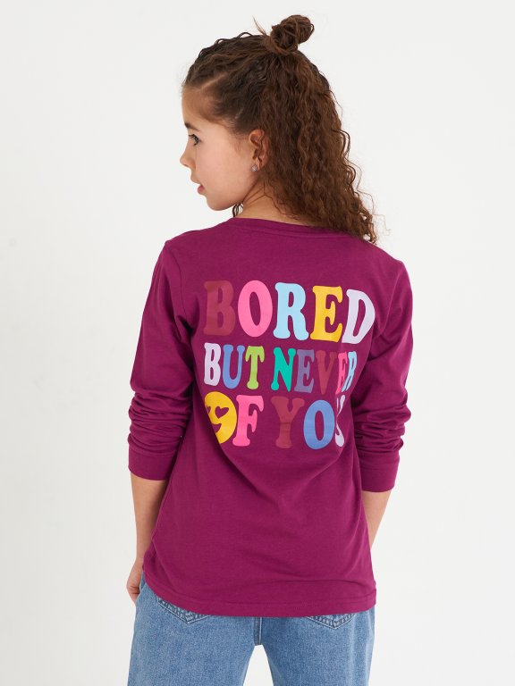 Bavlnené tričko s farebným nápisom