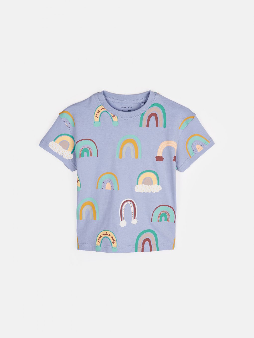 Rainbow print cotton t-shirt