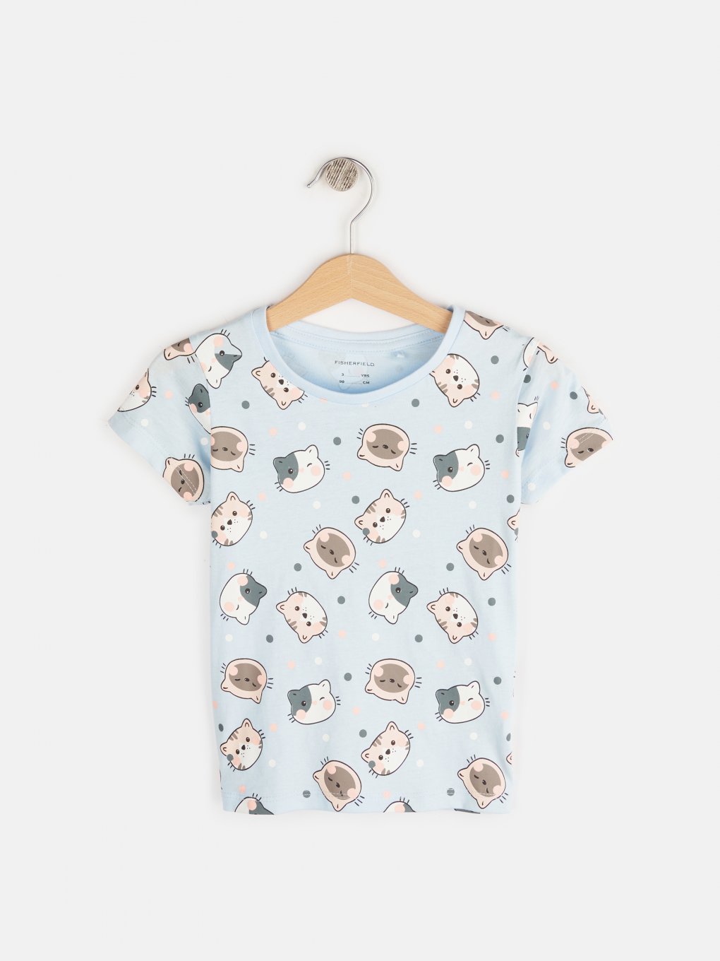 Bavlněné tričko s potiskem kočiček