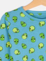 Bavlnené tričko s potlačou mimozemšťanov
