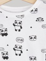 Pamut póló panda nyomtatással