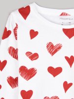 Bawełniana koszulka z nadrukiem serca