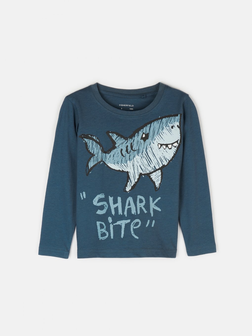 Bawełniany T-shirt z nadrukiem rekina