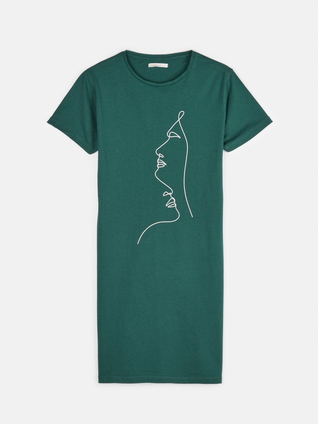 Bawełniana sukienka t-shirtowa z graficznym nadrukiem