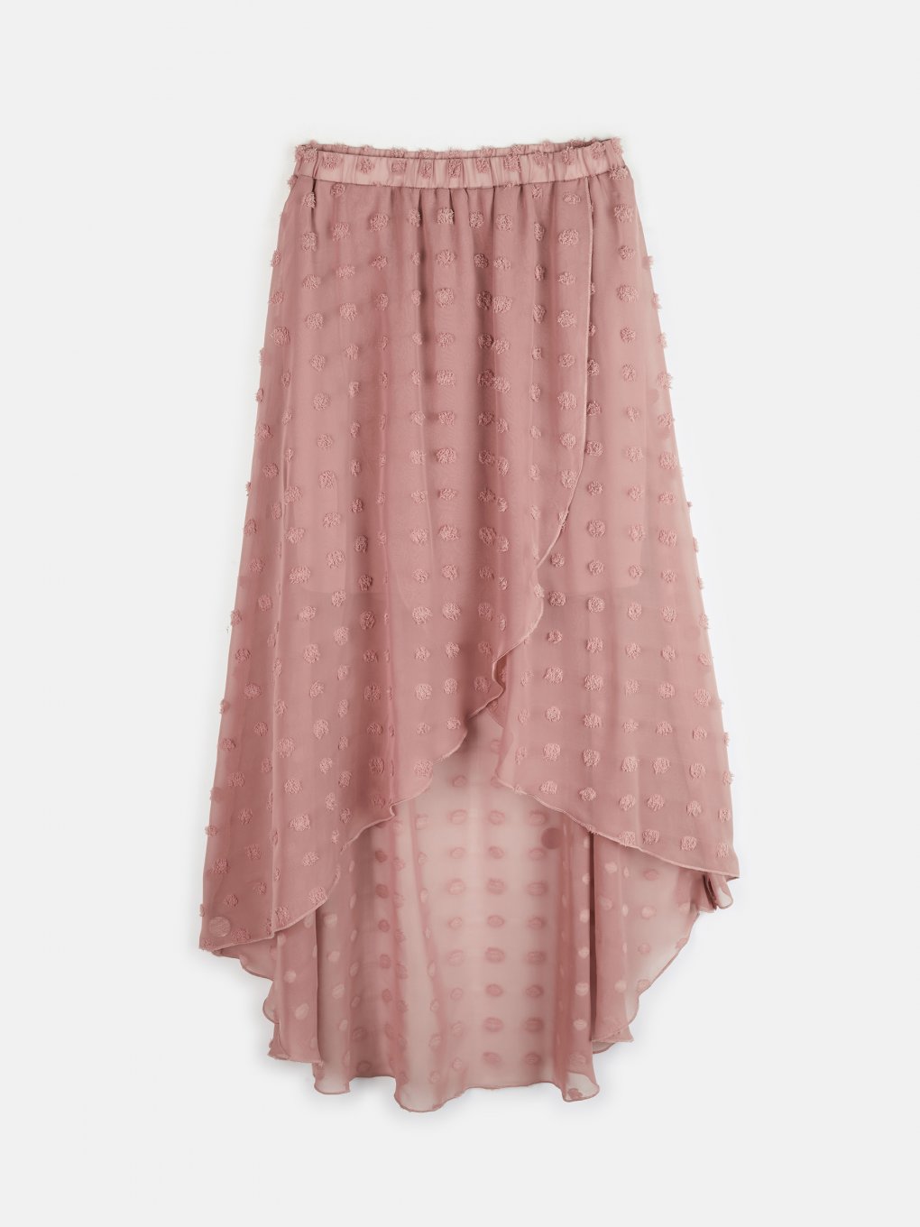 Tečkovaná midi sukně dámská