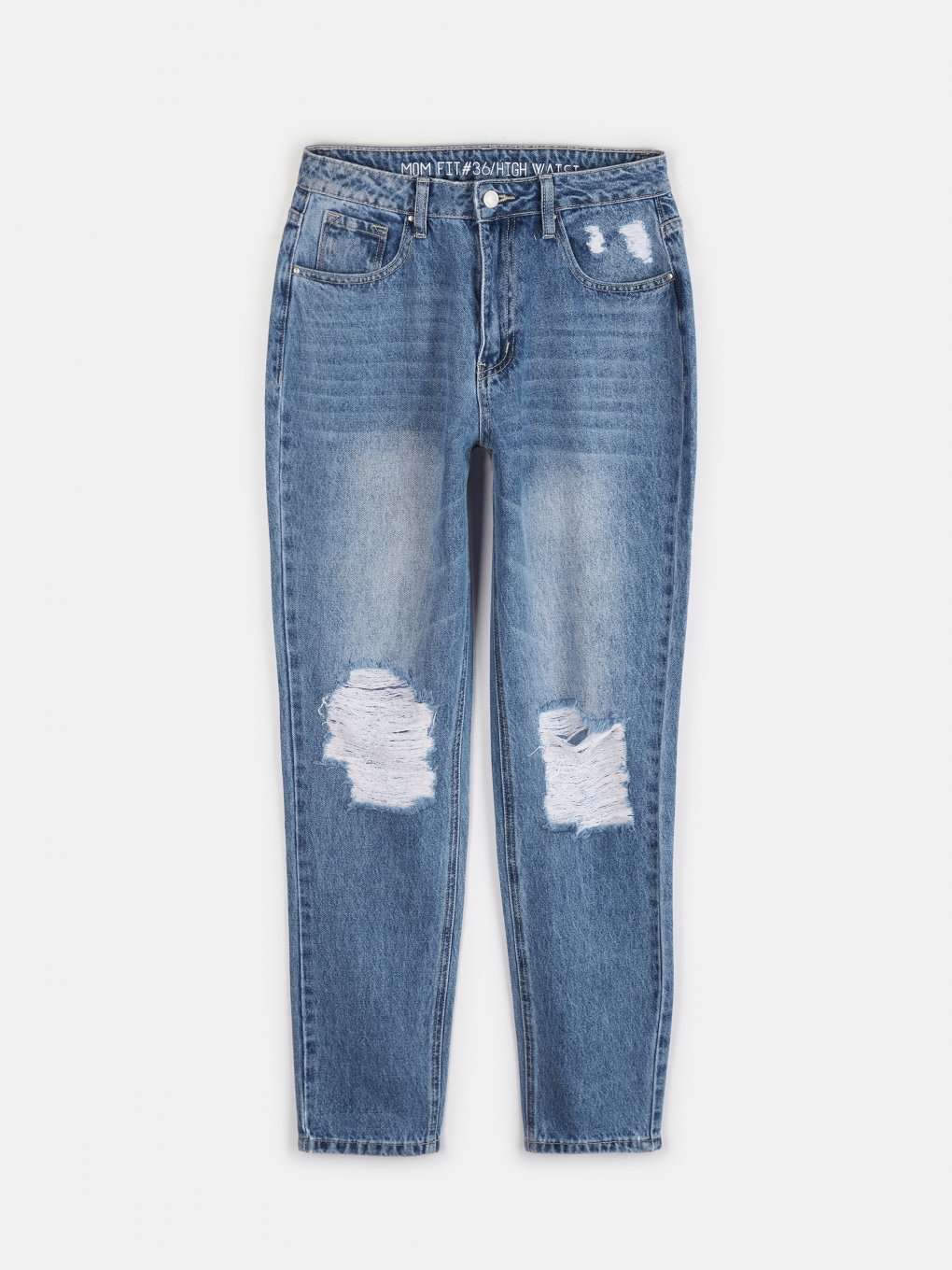 Mom fit jeans with damages