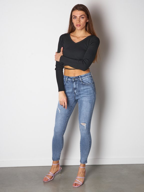 Skinny jeans with push up effect