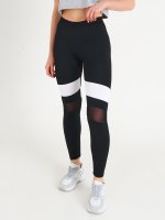 Combined leggings with mesh