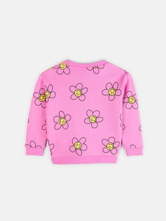 Bluza z kwiatowym nadrukiem dla dziewczynek