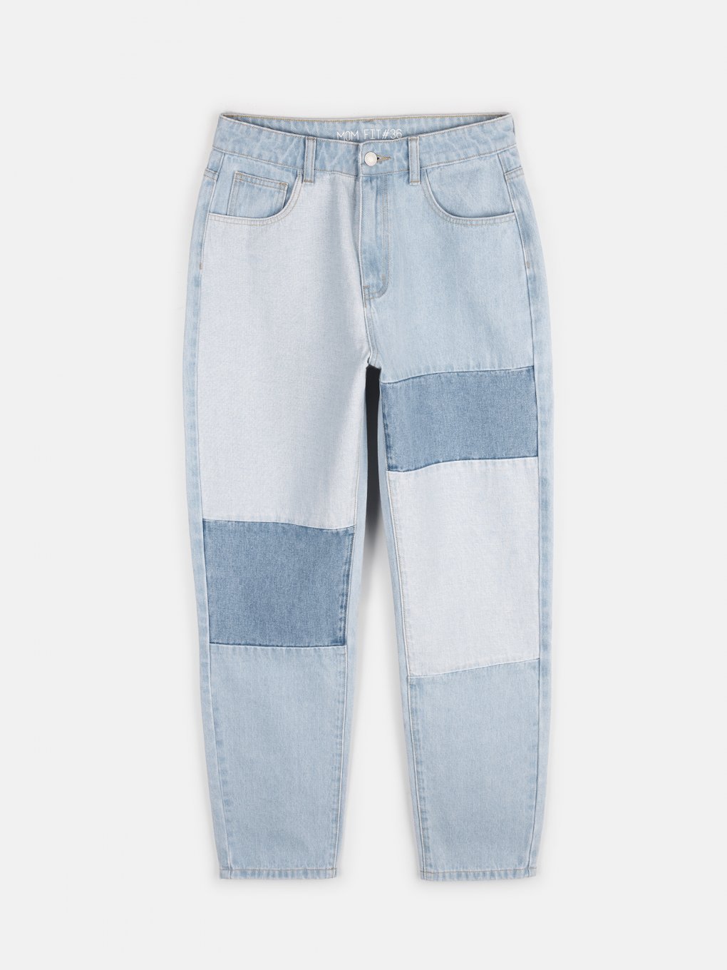 Panelled high waist jeans