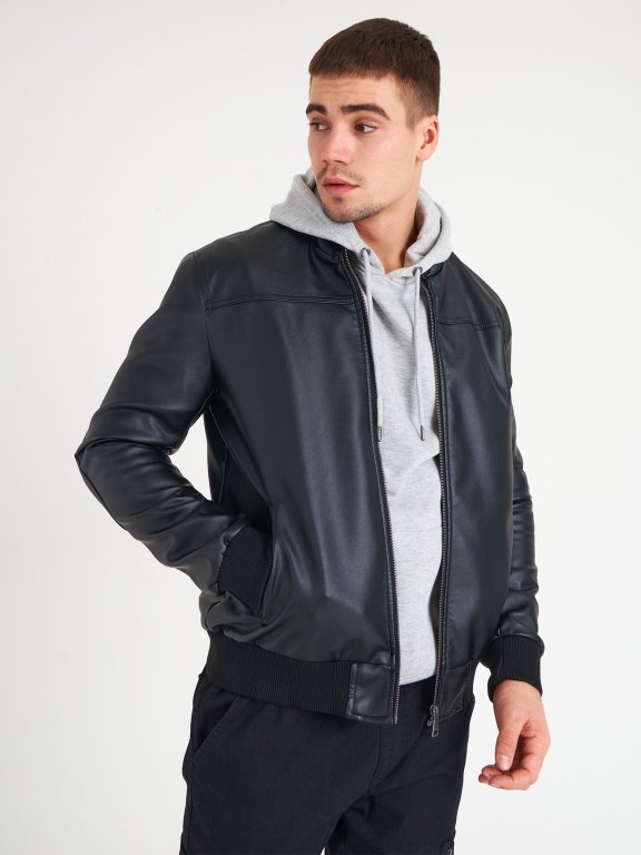 Faux leather jacket