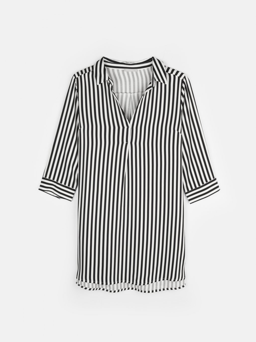 Longline striped blouse