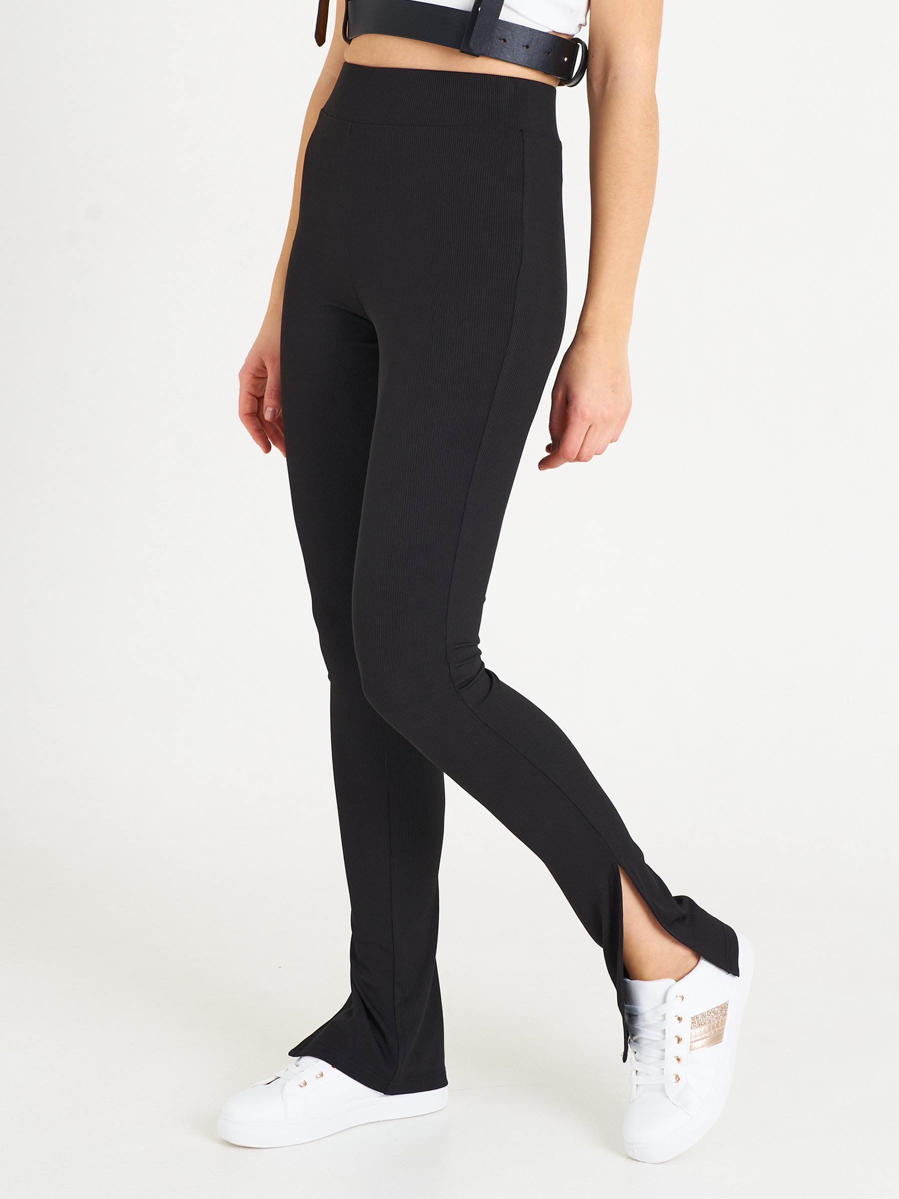 2,98 €, | Ribbed leggings with side slit