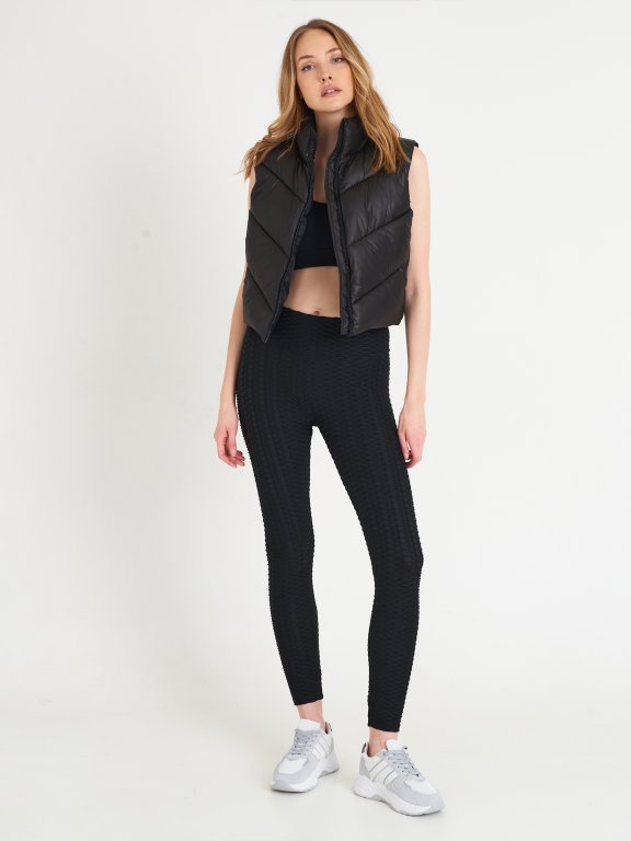 Structured leggings with creasing