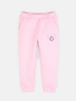 Sweatpants with heart terry patch