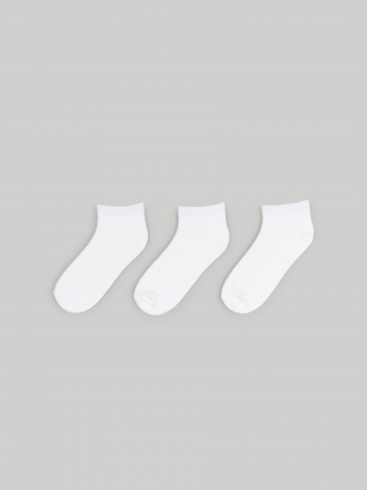 Tri páry základných basic členkových ponožiek