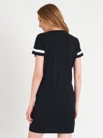 Varsity print t-shirt dress