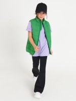 Vatovaná prošívaná vesta s kapsami dívčí