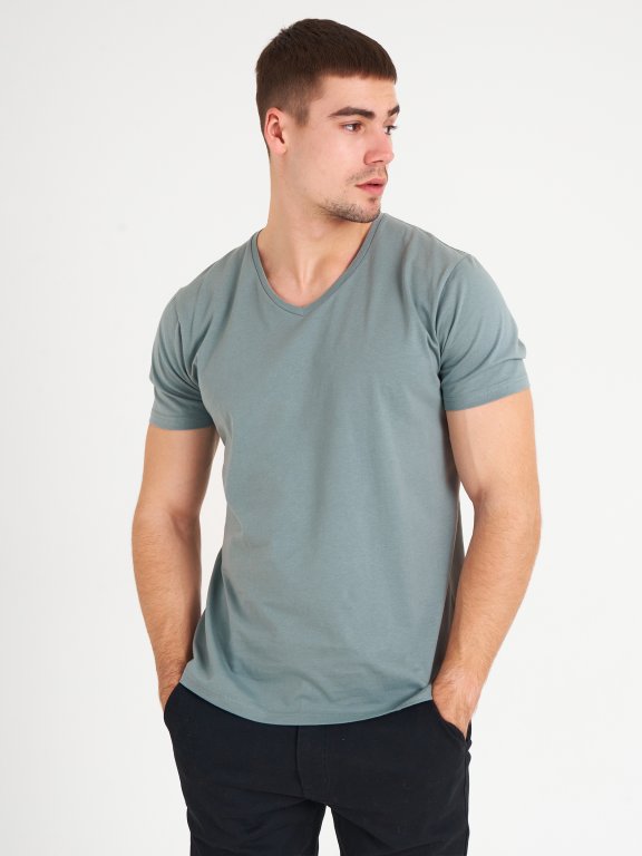 Základní basic bavlněné tričko slim