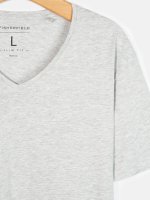 Basic-T-Shirt aus Baumwolle slim
