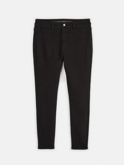 Základné basic džínsy skinny bez predných vreciek plus size