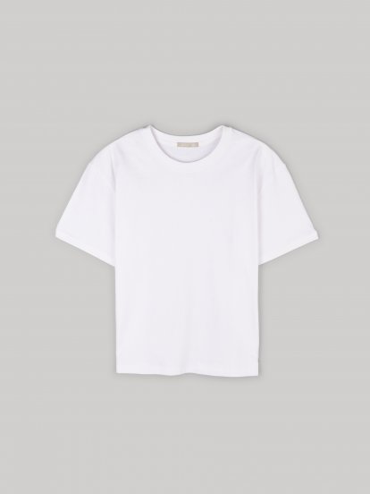 Základné bavlnené basic tričko oversize