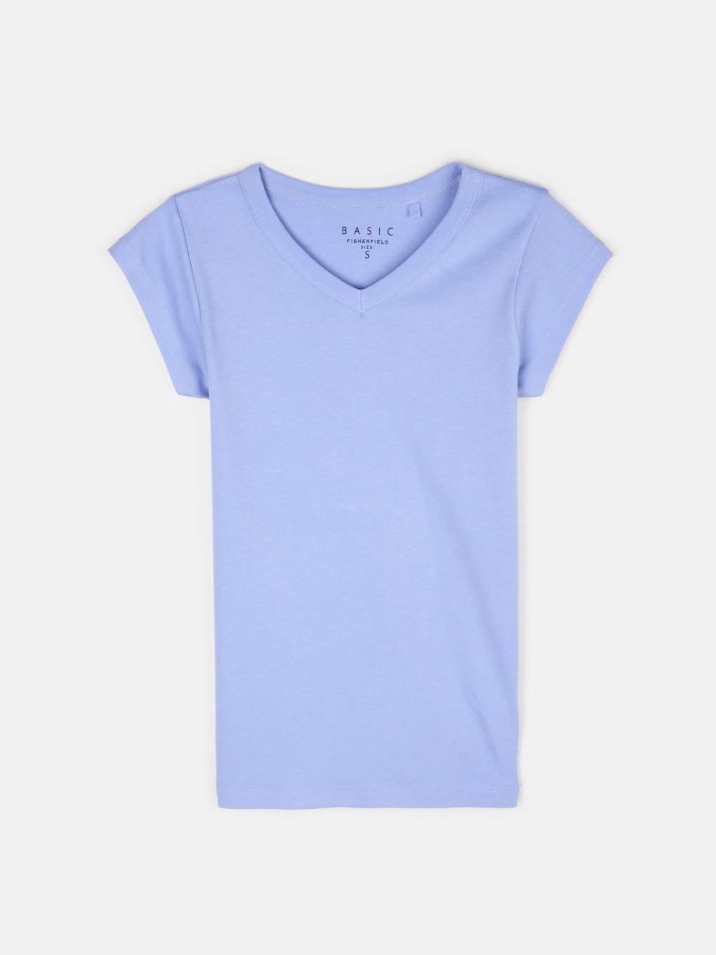 Basic cotton blend v-neck t-shirt