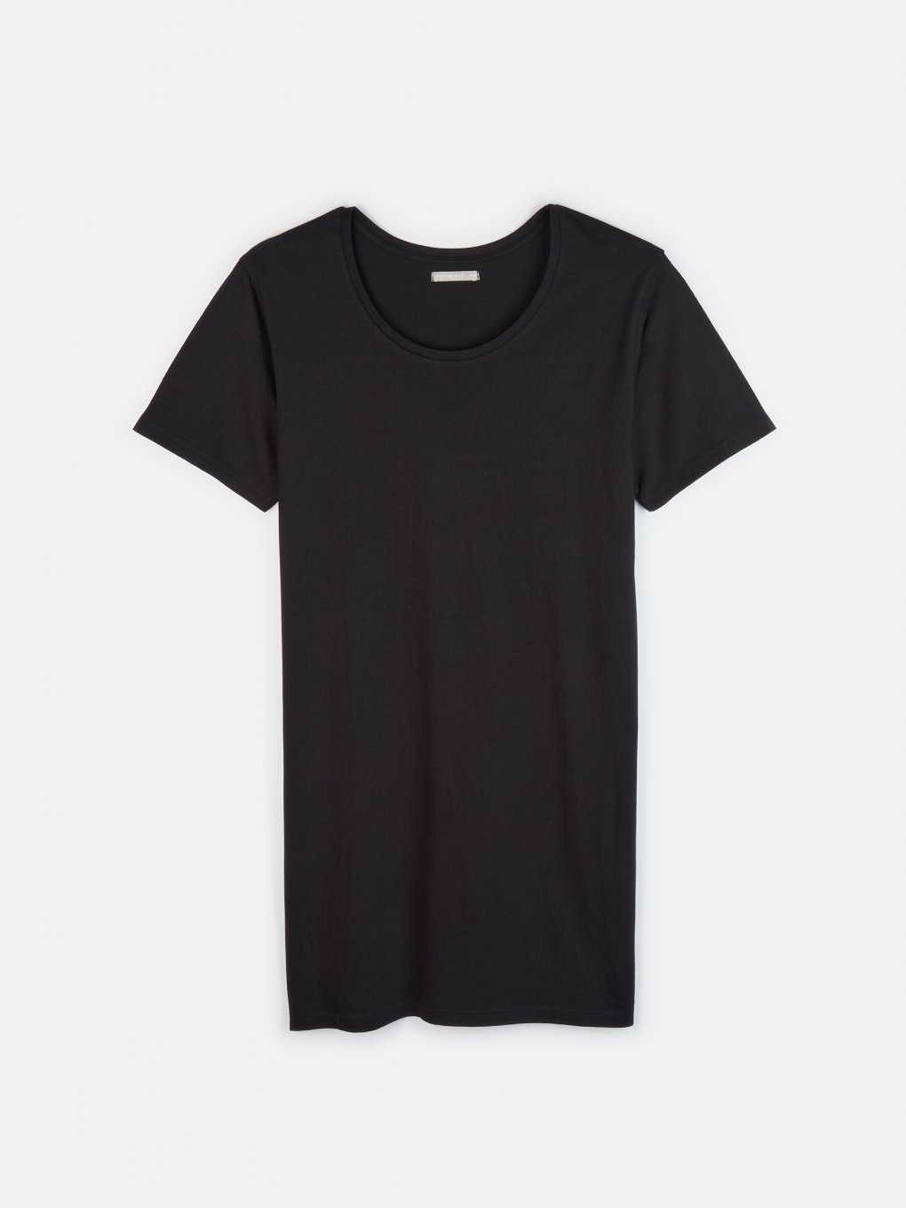 Základní prodloužené bavlněné tričko s rozparky dámské plus size