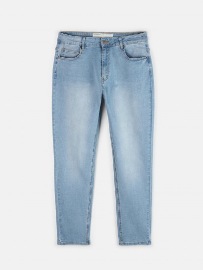 Męskie jeansy basic o prostym kroju
