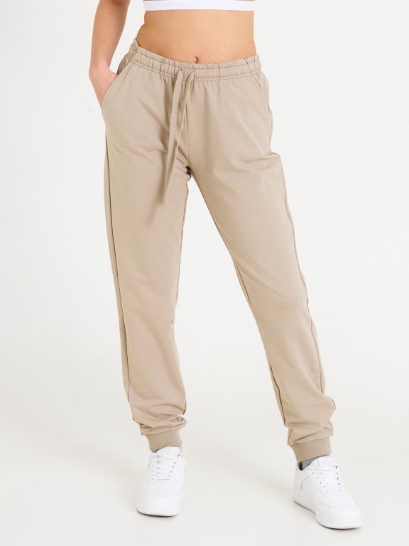 Damskie spodnie dresowe basic z kieszeniami
