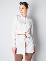 Cotton blouse with belt