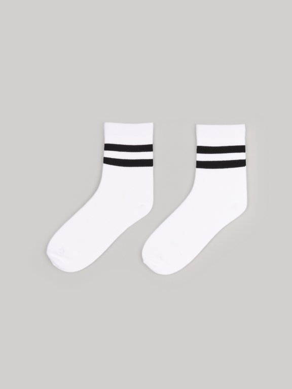 Bavlnené ponožky s prúžkami