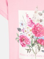 Bavlnené tričko s kvetinovou potlačou