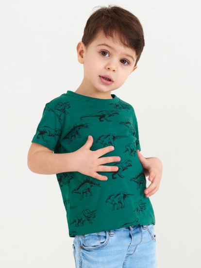 Bawełniana koszulka z chłopięcym nadrukiem