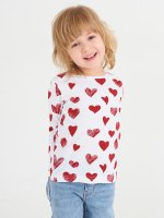 Bawełniana koszulka z nadrukiem serca