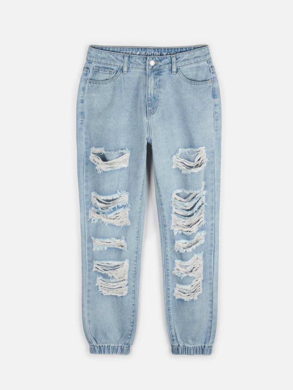 Jogger jeans with damages