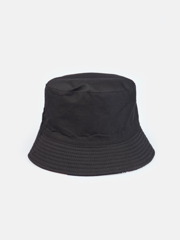 Bucket hat with sunflower print