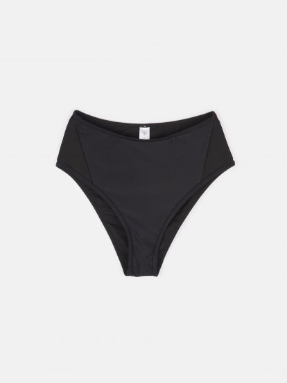 Combined mesh high waist bikini bottom
