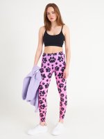 Paw print leggings with ombre dye