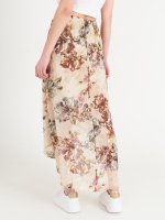 Midi sukně s květinovým potiskem