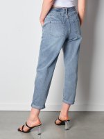 Paper bag high waist jeans with belt