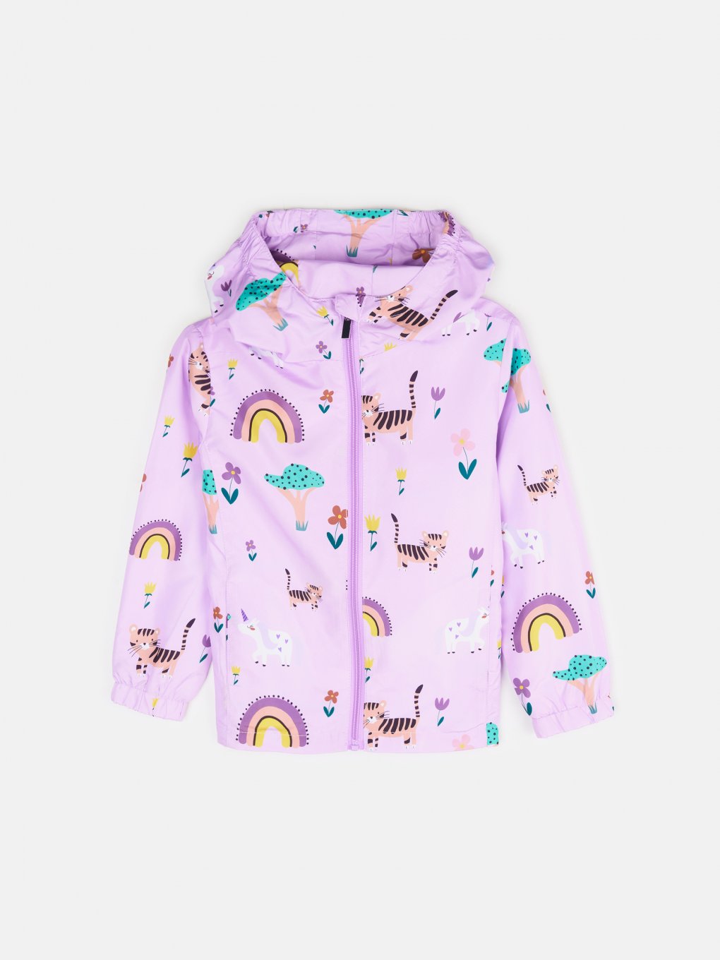 Light jacket with unicorn print