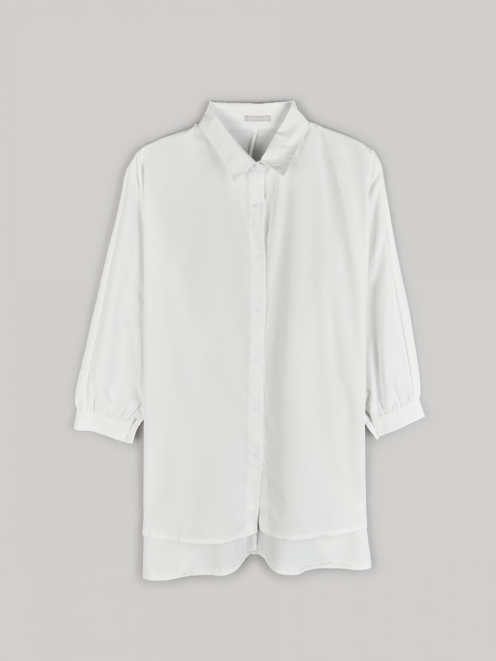 Damska przedłużona bluzka plus size z długimi rękawami